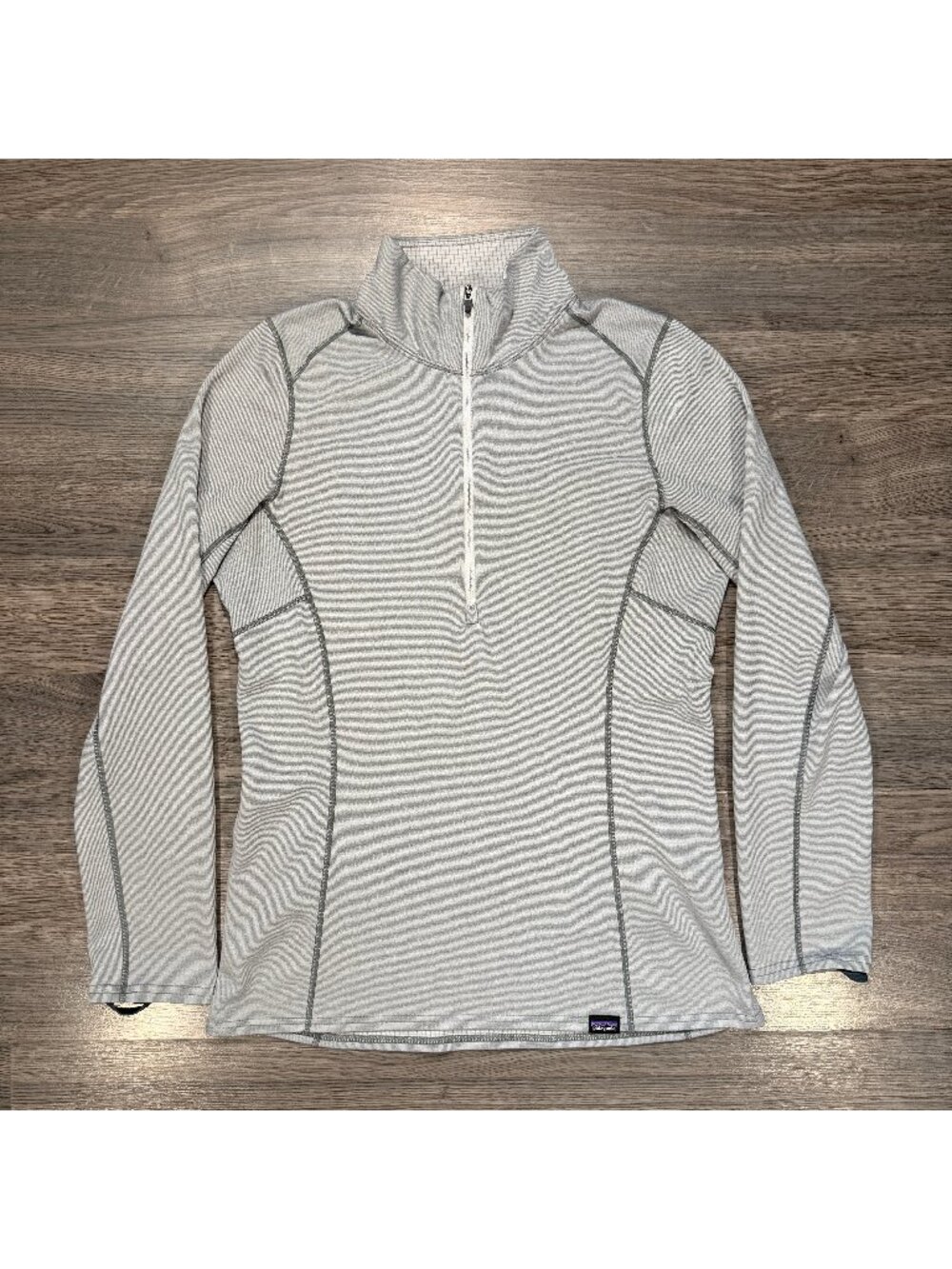 Patagonia Women's Capilene Midweight Zip-Neck Pullover - Light Grey